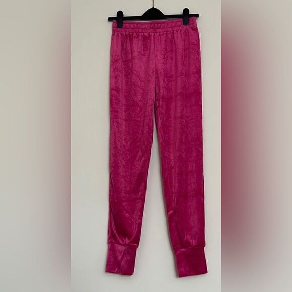 NWT Generation Love Ivy Velour Joggers in Hot Pink Size S - Picture 3 of 12